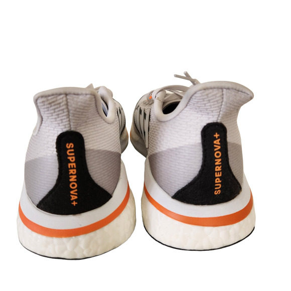 adidas mens Supernova + Dash Grey/White/Screaming Orange 9.5 main image 7